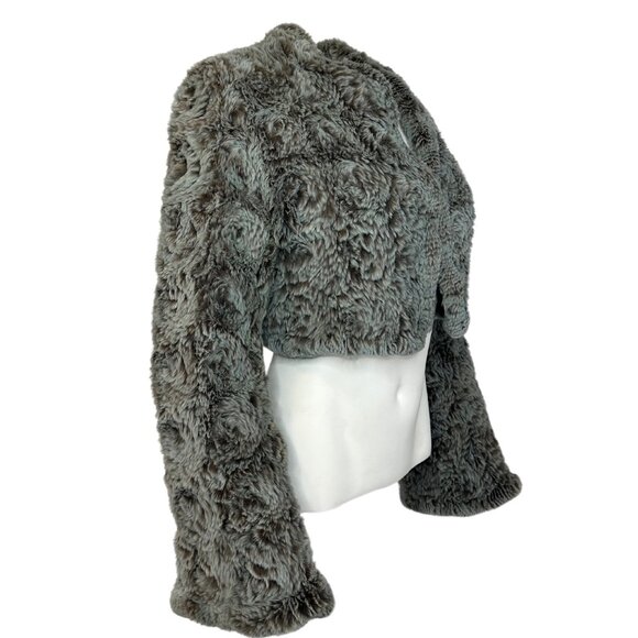 Exclusive Fur Knit Cropped Jacket - Picture 8 of 9
